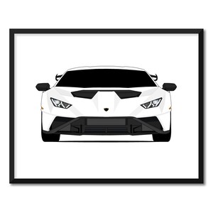 Lamborghini Huracan STO (2021-Present) Inspired Poster Print Wall Art Decor CX1 (Unframed)