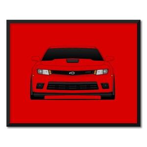 Chevy Camaro Z28 (2013-2015) 5th Generation Inspired Car Poster Print Wall Art Decor CX1 (Unframed)