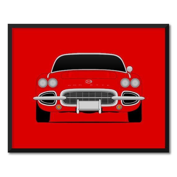 Chevy Corvette C1 (1958-1962) 1st Generation Car Poster Print Wall