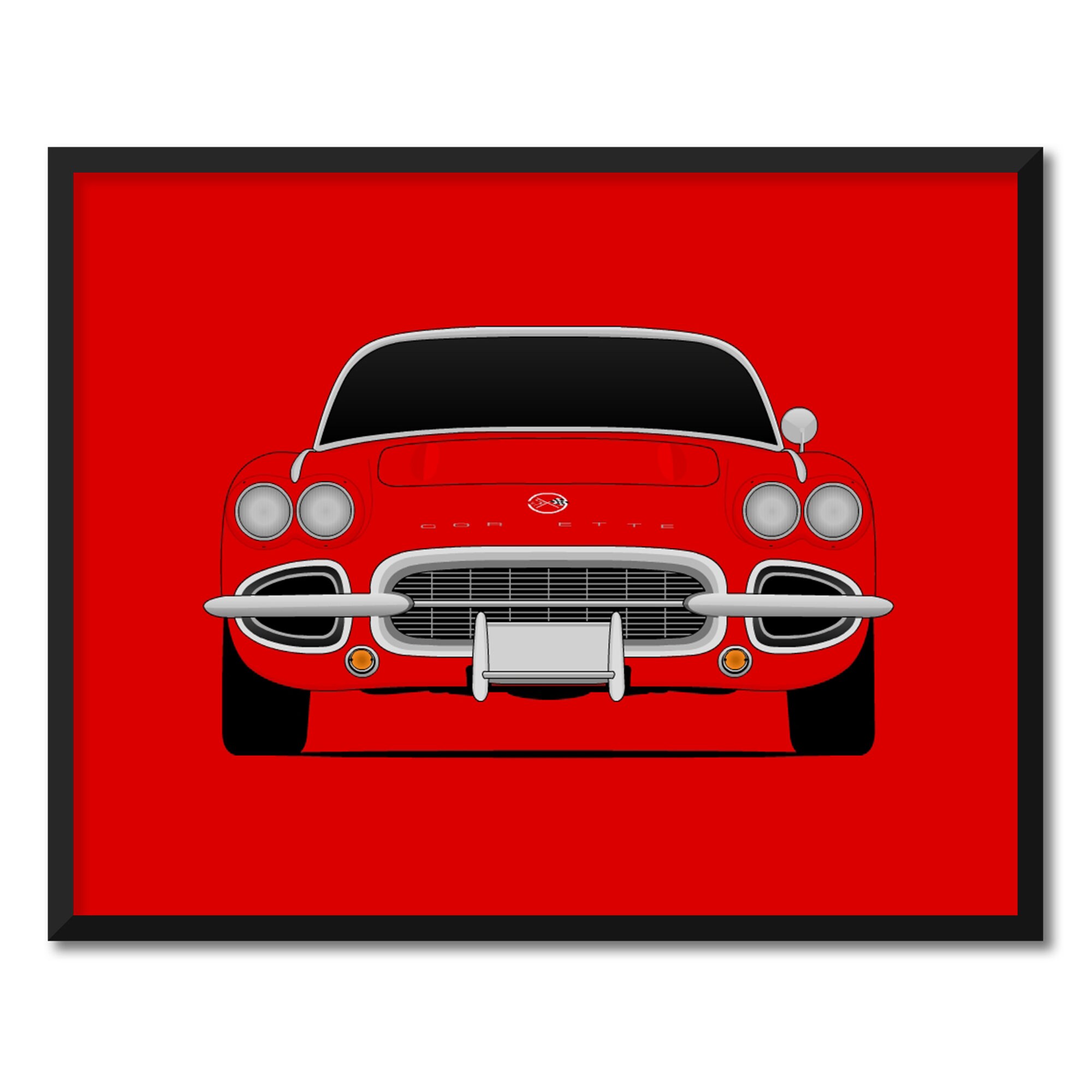 Chevy Corvette C1 (1958-1962) 1st Generation Car Poster Print Wall