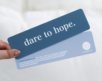 Bookmark - Dare To Hope | Faith Bookmark, Bible Bookmark, Faith Bookmark, Christian Gift, Christian Bookmarks, Bible Bookmarks