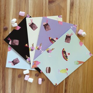 5 Postcard Set "Desserts"