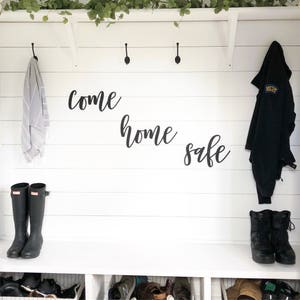 Come home safe, wood words, wood word cut out, laser cut, police wife, leo wife, leo gift, leo wife gift, wedding gift, wooden wall art