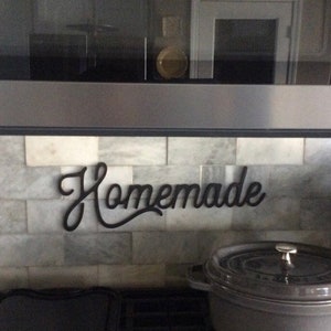 Homemade wood cut out, wood words, kitchen decor, home decor, kitchen art, wooden wall art. unique home decor, unique decor, gift image 9