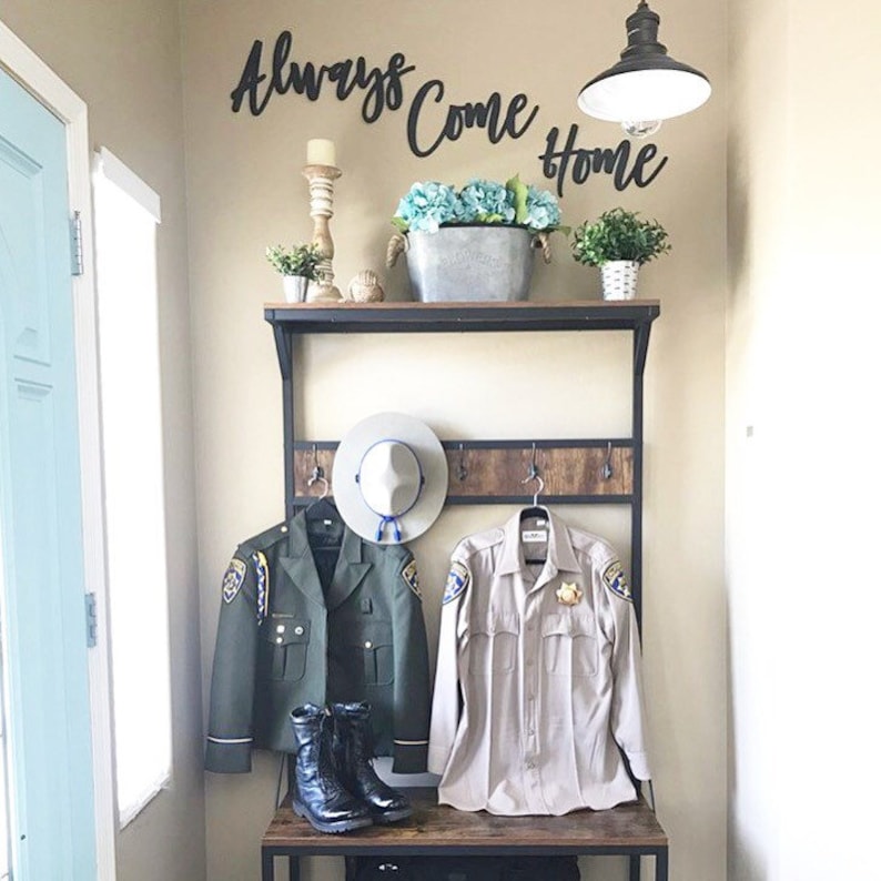 police wife wedding gift wood word cut out laser cut wall decor wood words wooden wall art Always come home leo wife home decor