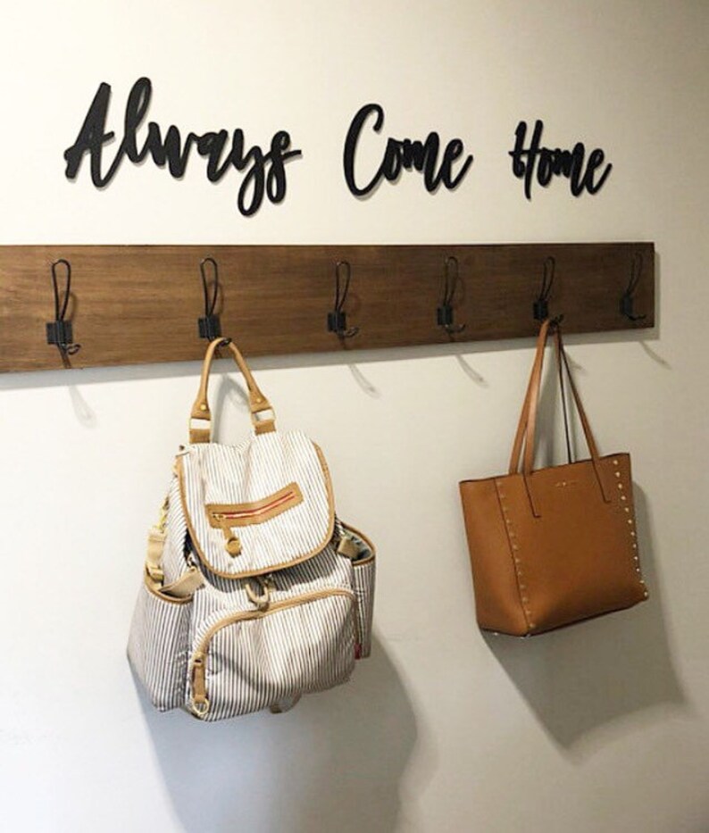 Always come home wood words wood word cut out laser cut Etsy