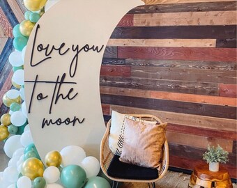 Custom Wood Quote Sign, Laser Cut Wedding Backdrop Decor