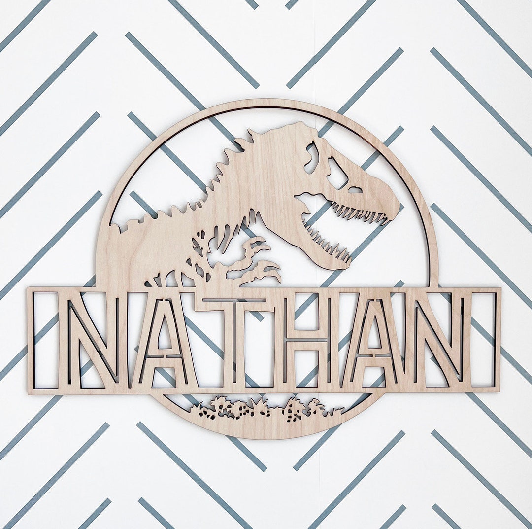 Dinosaur Name Sign: Jurassic Font, Kids Room Decor - Etsy