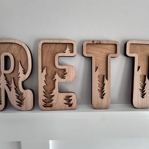 Letter Cutouts for Nursery, Wooden Letters, Name Sign, Nursery Letters, Wall Art Above Crib, Nursery Decor, Nursery Wooden Name, Boy Nursery