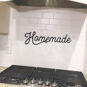 Homemade wood cut out, wood words, kitchen decor, home decor, kitchen art, wooden wall art. unique home decor, unique decor, gift image 5