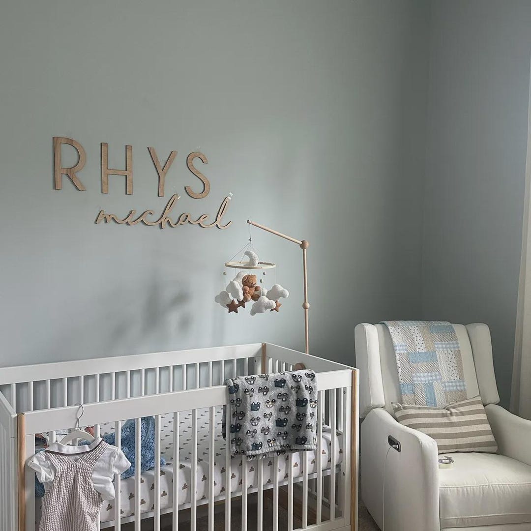 Custom Wood Baby Name Sign | Nursery Letter Wall Art - Etsy