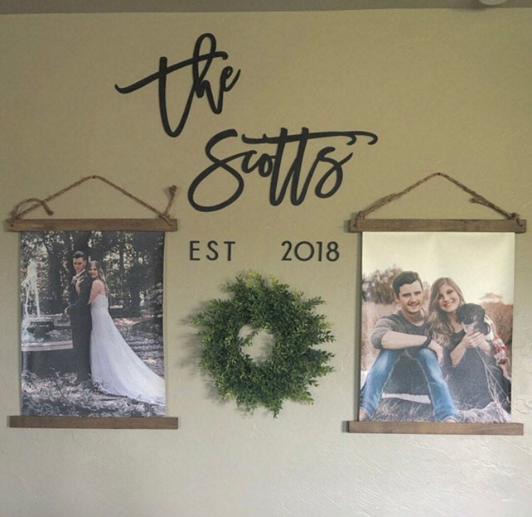 Custom Family Name Wood Sign: Laser Cut Wedding Decor - Etsy