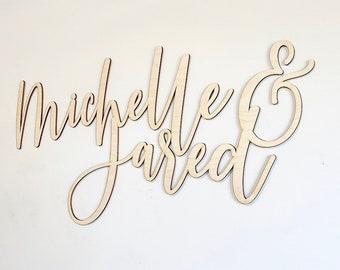 Custom couple name sign, custom wedding sign, custom wooden last name sign, wedding decor, wedding last name sign, wedding decorations