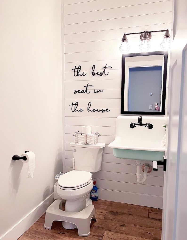 The Best Seat in the House Bathroom Sign Bathroom Humor Etsy