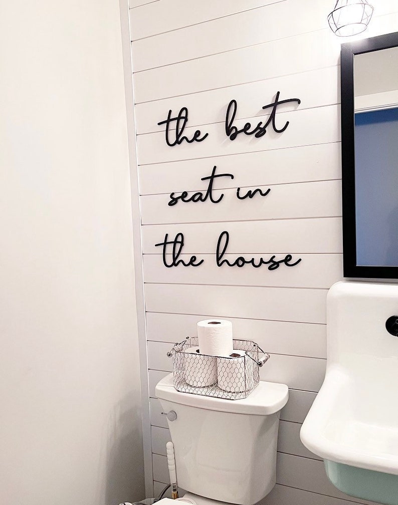 The Best Seat in the House Bathroom Sign Bathroom Humor Etsy