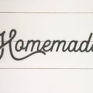 Homemade wood cut out, wood words, kitchen decor, home decor, kitchen art, wooden wall art. unique home decor, unique decor, gift image 1