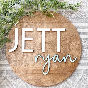 3D Nursery Name Sign, Round Nursery Name Sign, Hexagon Nursery Name Sign, Layered Nursery Name Sign, Custom Name Sign, Custom Wood Name Sign