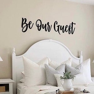 Be our guest, wood words, wood word cut out, laser cut