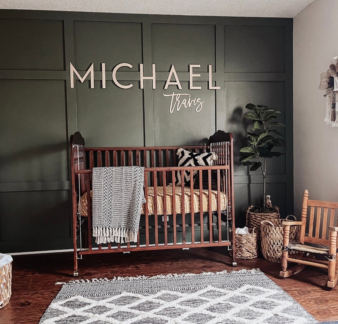 Custom Wood Baby Name Sign, Nursery Letter Wall Decor - Etsy