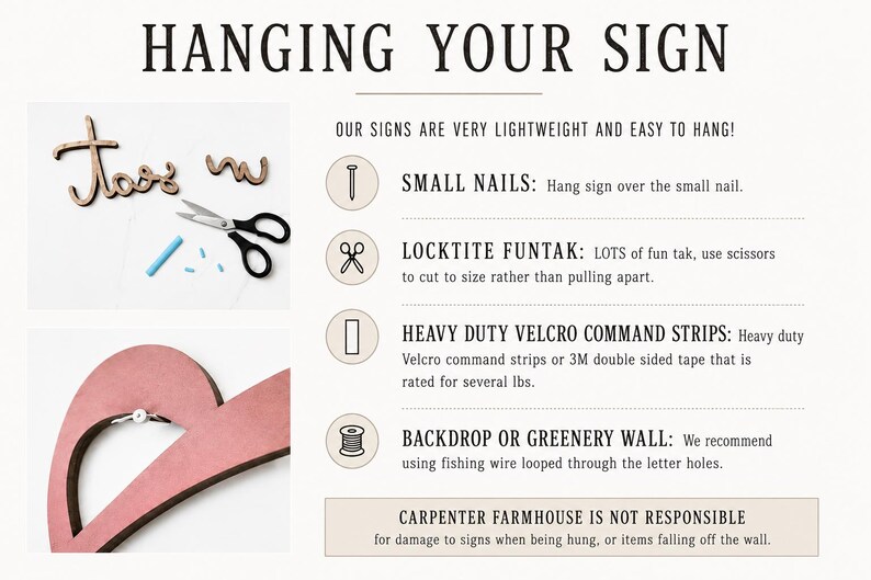 Signage Hanging Method Express Shipping Upgrade: Wooden Signs Only - Etsy