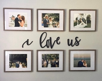 I love us, wood words, wood word cut out, laser cut