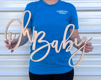 Oh Baby Sign | Oh Baby Wooden Sign | Gender Reveal | Cute Baby Shower back drop | Oh Baby Backdrop | Baby Announcement | Oh Boy