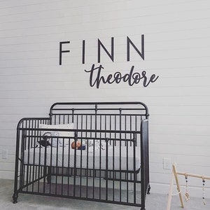 Custom Wood Baby Name Sign: Boho Nursery Decor