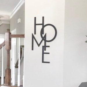 home vertical wood words, wood word cut out, laser cut, wooden wall art, house warming gift, unique decor, farmhouse style decor, anniversar