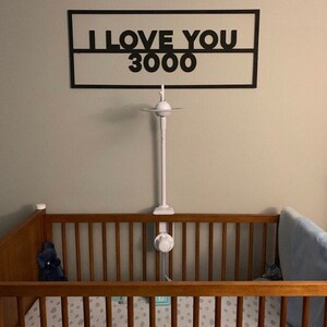 I love you 3000, marvel comics, marvel avengers end game, anniversary gift, wedding gift, nursery sign, laser cut signs, laser cut wood image 10