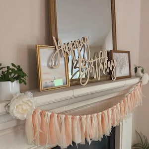 Letrero de madera de Feliz Cumpleaños / Letrero para fiesta de cumpleaños