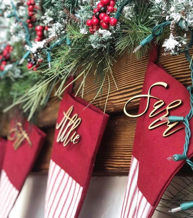 ONE Small Name Cutout Stocking Stockings Wood Names Etsy UK