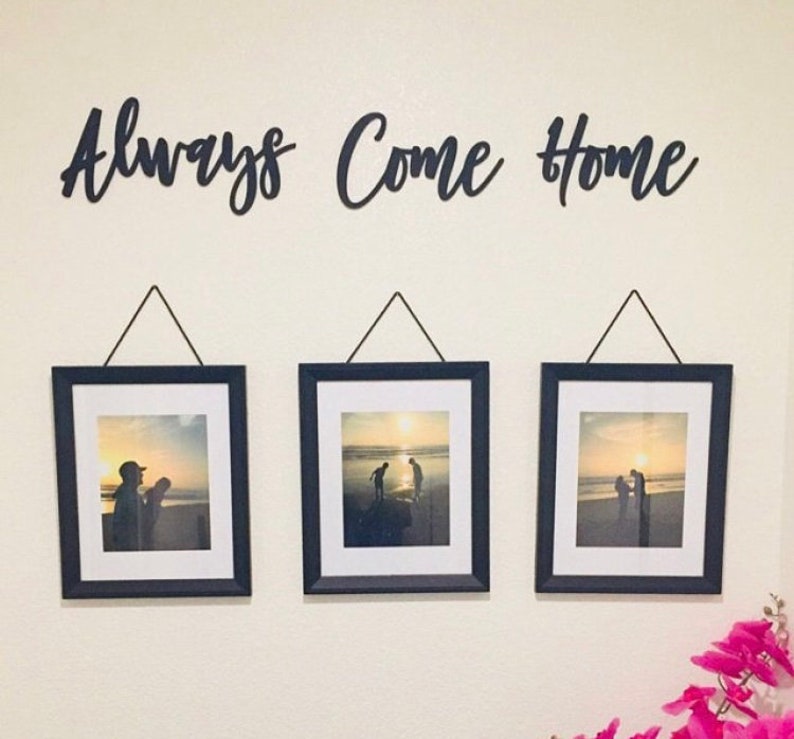 police wife wedding gift wood word cut out laser cut wall decor wood words wooden wall art Always come home leo wife home decor