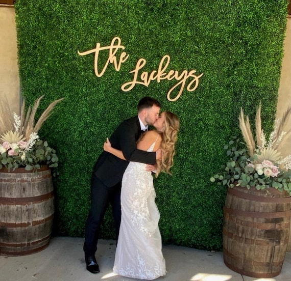 Custom Wood Family Name Sign | Wedding Backdrop Decor