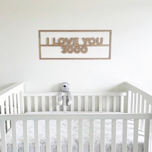 I love you 3000, marvel comics, marvel avengers end game, anniversary gift, wedding gift, nursery sign, laser cut signs, laser cut wood image 6