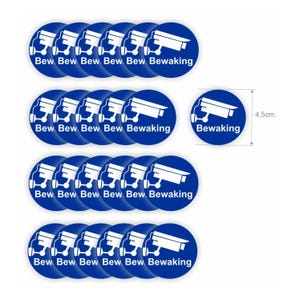 Camera surveillance sticker set 24 pieces