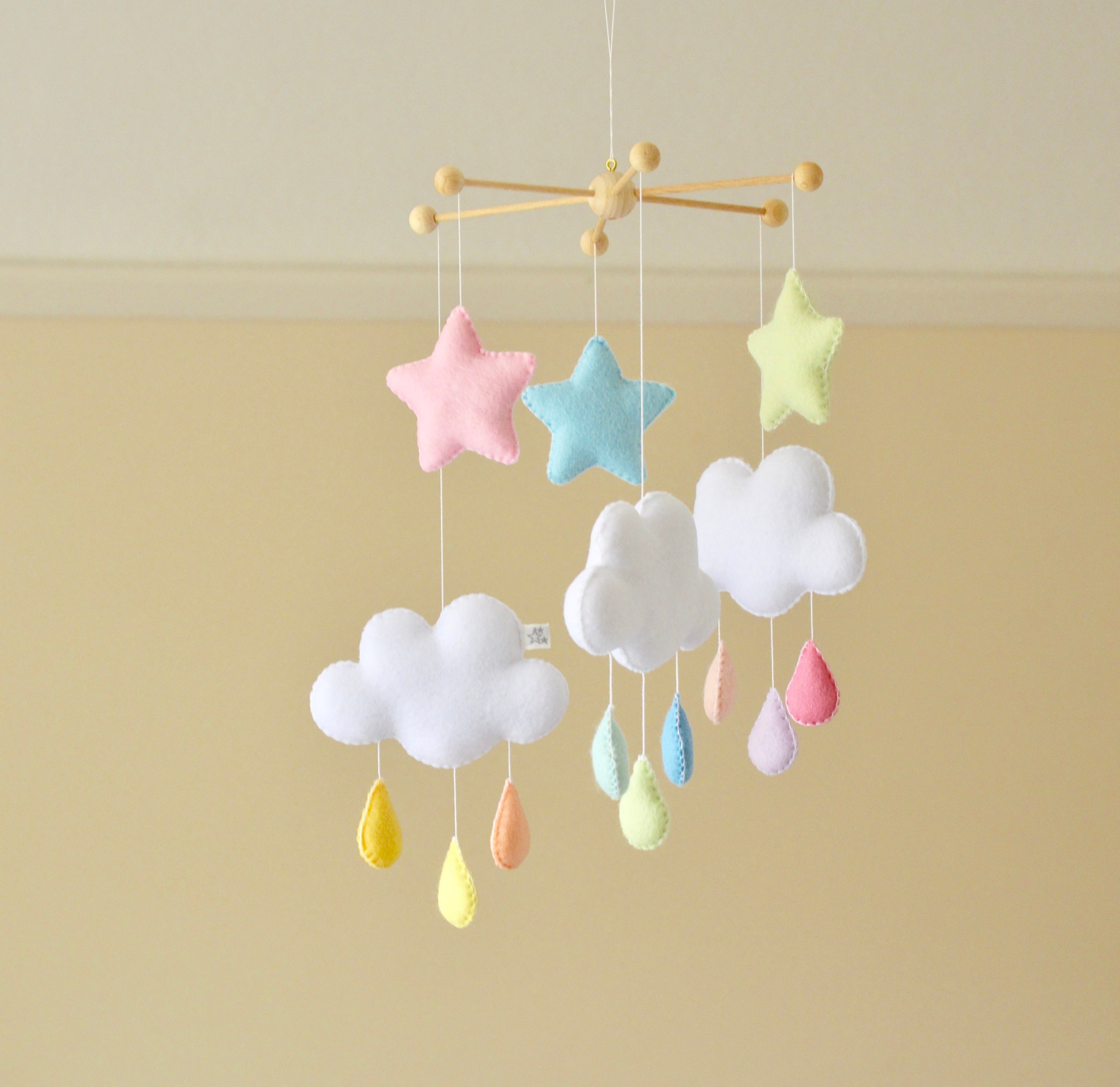Rainbow Baby Mobile Rainbow Cot Mobile Baby Decor Nursery Etsy UK