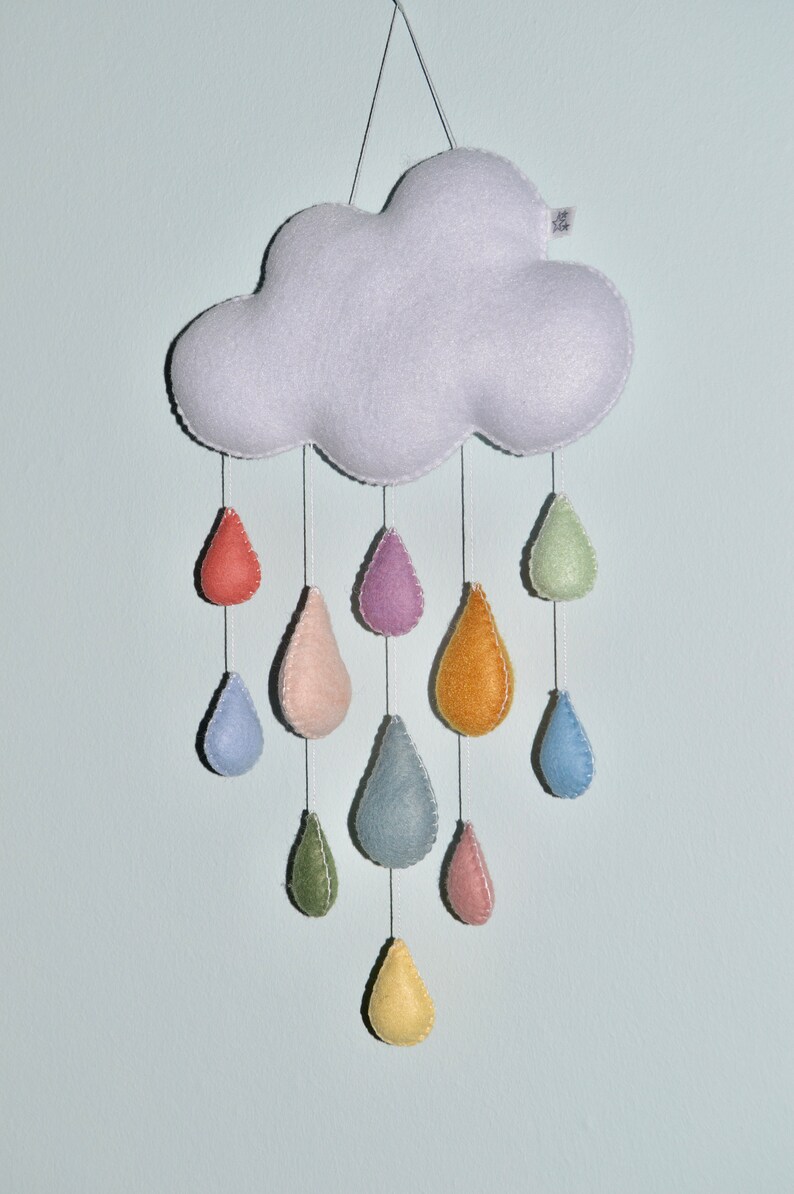 Wolke Baby mobile Regenbogen mobile Vintage mobile Wolke Etsy