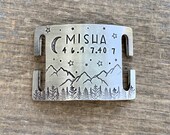 Collar Slide, Harness Slide, Pet ID, Dog Tag, Dog Tags for Dogs, Dog Tags, Noiseless Dog Tag, Halter Slide, Misha 39 s Mountain, Thick 14 gauge