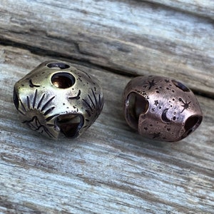 Jingle Bell, Hand Stamped, Dog Bell, Cat Bell, Mountains, Trees, Moon Stars, Flowers, Snowflakes, Christmas Gift, Collar Bell