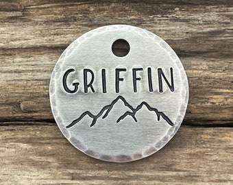 Mountain Dog Tag, Dog Tag for Dogs, Pet Tag, Dog Collar, Dog Tag Personalized, Puppy ID Tag, Cat ID Tag, Dog Mom Gift, The Peaks
