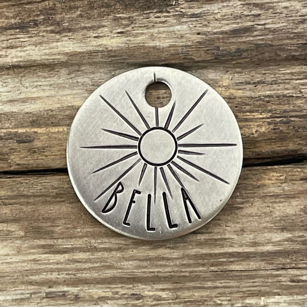 Pet ID Tag, Dog Tag, Dog Tags for Dogs, Dog Tags, Here Comes the Sun, Sunshine Dog Tag, Personalized Dog Tag, Dog ID