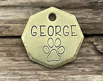 Dog Tag, Dog Tags for Dogs, The Maine Paw, Dog Tags, Pet Id Tag, Paw Print, Dog Paw, Personalized, Custom Dog Tag, Dog Collar Tag