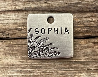 Dog Tags for Dogs, Dog, Pet Tag, Dog ID, Puppy Tag, Dog Tags, Pet Id, Dog Tags Personalized, Flower Dog Tag, Wild Lavender