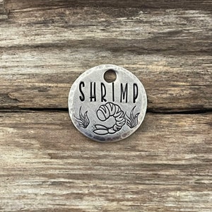 Mini Dog Tag, Shrimp Dog Tag, Personalized Dog Tag, Cat Tag, Kitty Tag, Pet Id Tag, Custom Collar Tag, Metal Hounds Mini