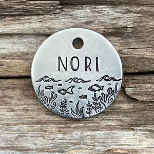 Dog Tags, Dog Tags for Dogs, Dog Tag, Under the Sea, Pet Id Tag, Custom Dog Tag, Dog Collar Tag, Hand Stamped, Personalized