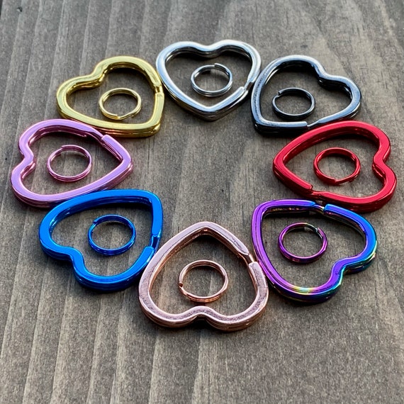 6 Pcs Small Clip Cat Tag Clips for Collars Dog Collar Rings for Tags