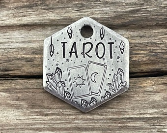 Dog Tag, Dog Tags for Dogs, Dog Tags, Spiritual Dog Tag, Pet Id Tag, Personalized Dog Tag, Boho Pet Tag, Dog Collar Tag, The Crystal Tarot