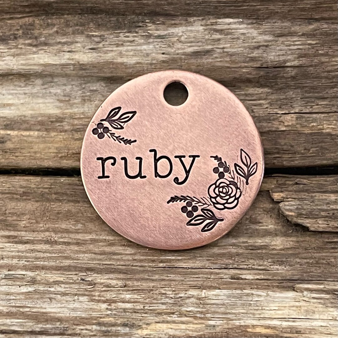 Hand Stamped Pet ID Tag Dog Tag Dog Tags for Dogs Dog Tags Etsy