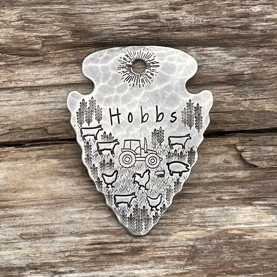 Dog Tag for LARGE Dogs Dog Tags LARGE Arrowhead Dog Tag Etsy