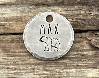 Dog Tag, Dog Tag for Dogs, Pet Tag, Dog Tag for Collar, Dog Tag Personalized, Dog Collar Tag, Puppy ID Tag, Cat ID Tag, The Bear